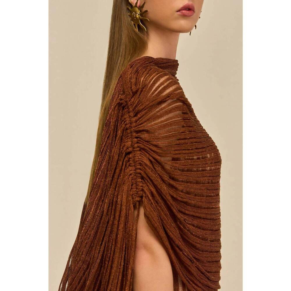NEW CULT GAIA kaya knit dress in saddle - Picture 5 of 7